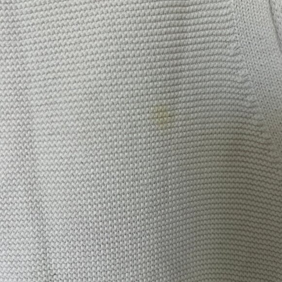LOFT White Knit Button Up Vest- MEDIUM - Picture 4 of 5